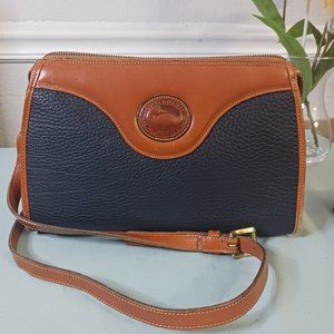 Vintage Dooney & Bourke  Blue and Brown Leather Purse